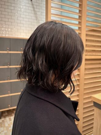ボブパーマ コテ巻き風 森ノ宮