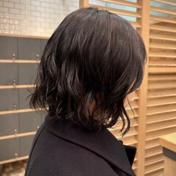 ボブパーマ コテ巻き風 森ノ宮