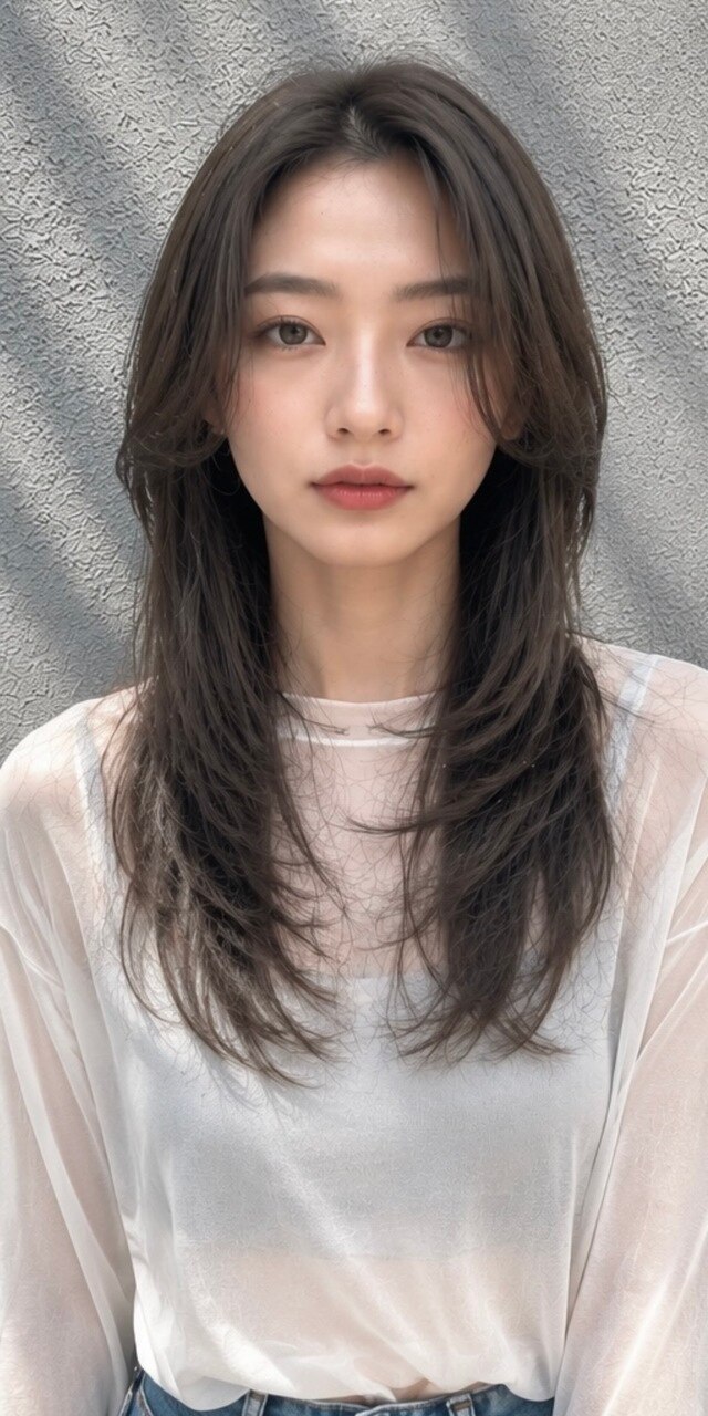 くびれミディアム 透明感グレージュ 中津