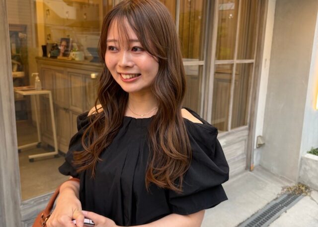 アッシュベージュ 髪質改善カラー 豊中