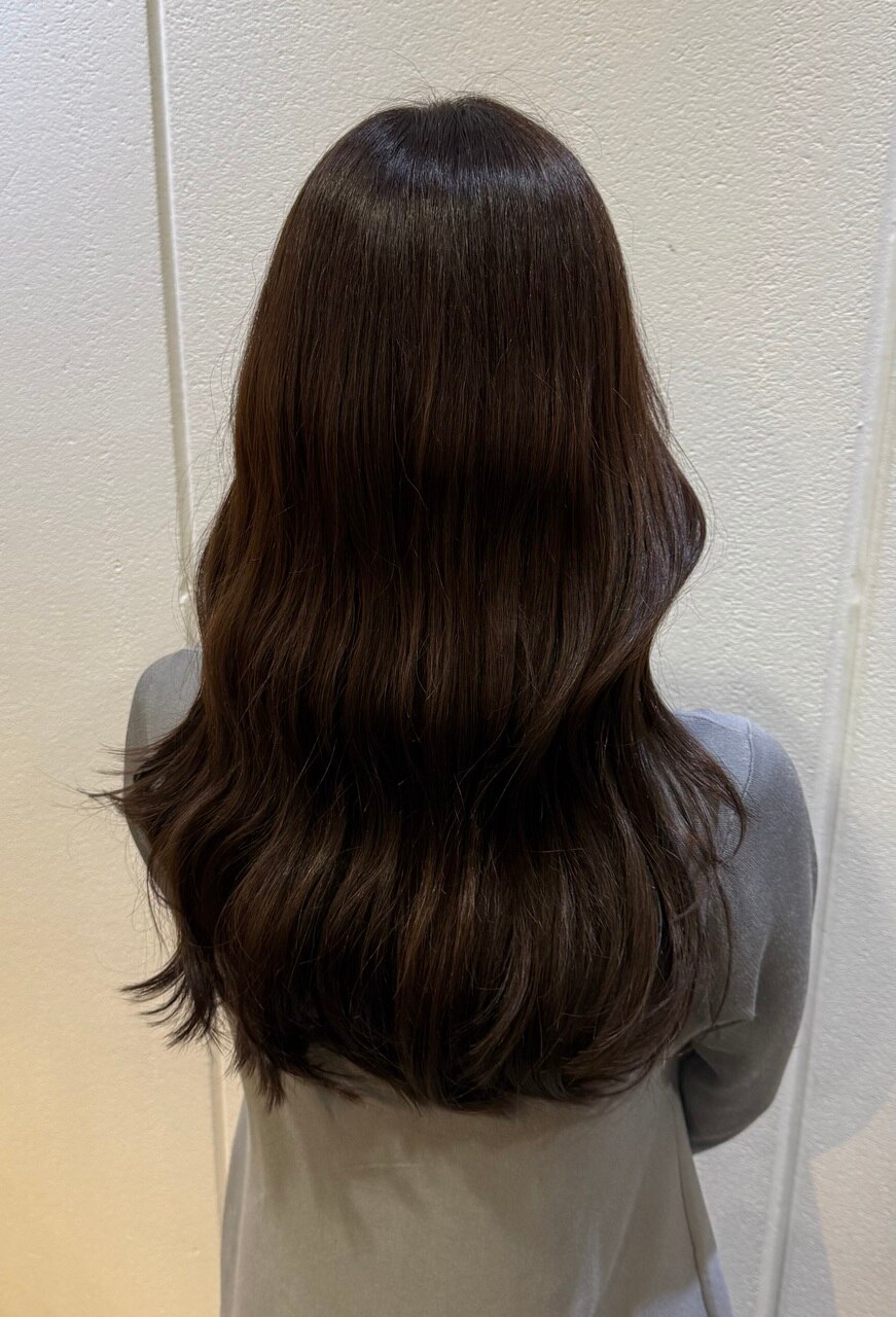 ラベンダーカラー 秋ヘアカラー 梅田