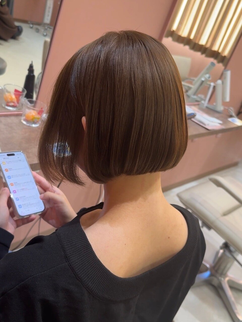 顎ラインボブ ショコラグレージュ nina梅田